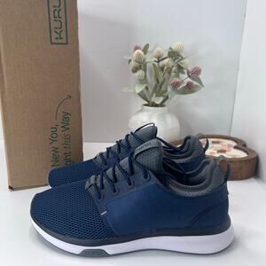 Kuru Atom Walking Comfort Sneaker Indigo/White/Basalt Men 9 Wide NWB